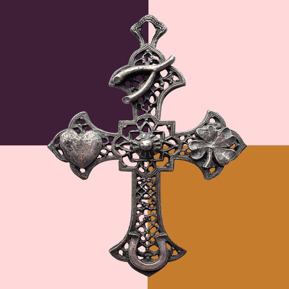 NECKLACE Vintage HAND-MADE Antique Silver Lucky Charms - Picture 4 of 4